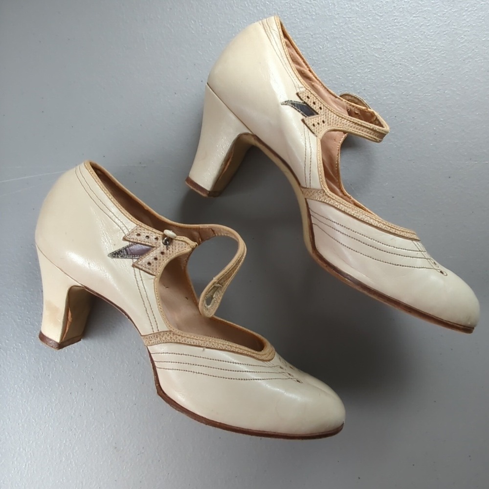 Antique Womens Heel Shoes Freidman Shelby St. Louis Children's Size 1 Theatre - Picture 6 of 13